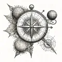 Compass or Globe tattoo design idea