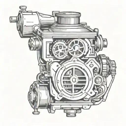 carburetor tattoo design idea