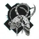 skull scorpion hand tattoo design idea