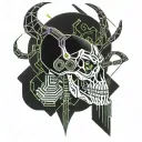 skull scorpion hand tattoo design idea