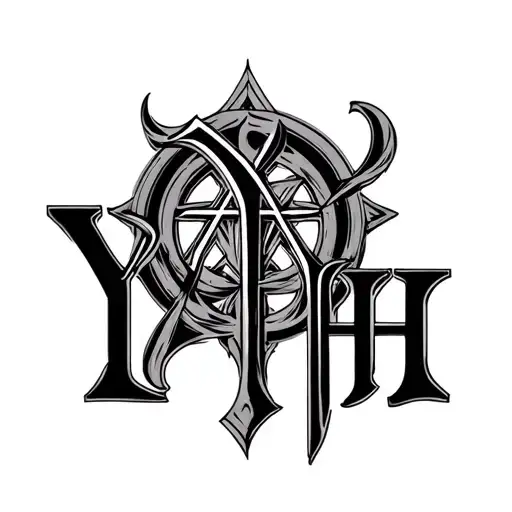 "YHWH" Ichthy's symbol tattoo design idea