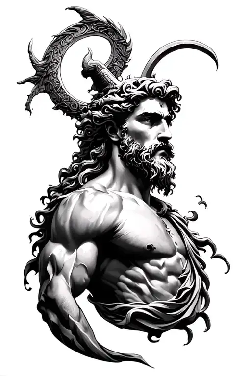 Poseidon sleeve tattoo tattoo design idea