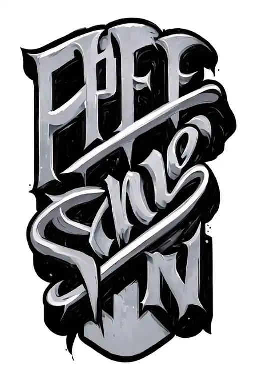 "Phenom" Blurry tattoo design idea