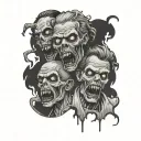 zombies tattoo design idea