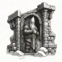 dwarven ironforge door tattoo design idea