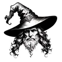 wizard hat tattoo design idea
