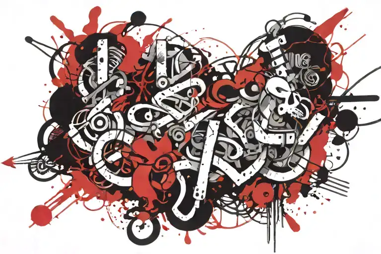 anxiety mental health symbol incorporated tattoo design idea