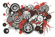 anxiety mental health symbol incorporated tattoo design idea