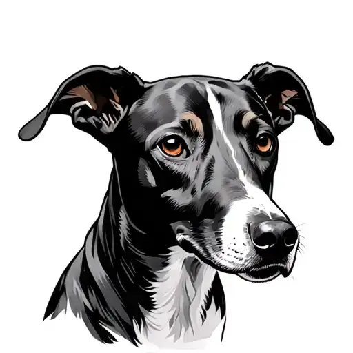 Tommy soldier with a greyhound  tattoo design idea