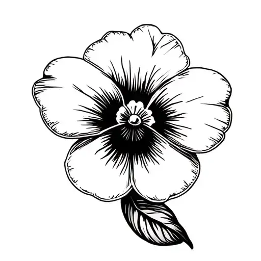 pansy flower tattoo design idea