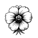 pansy flower tattoo design idea
