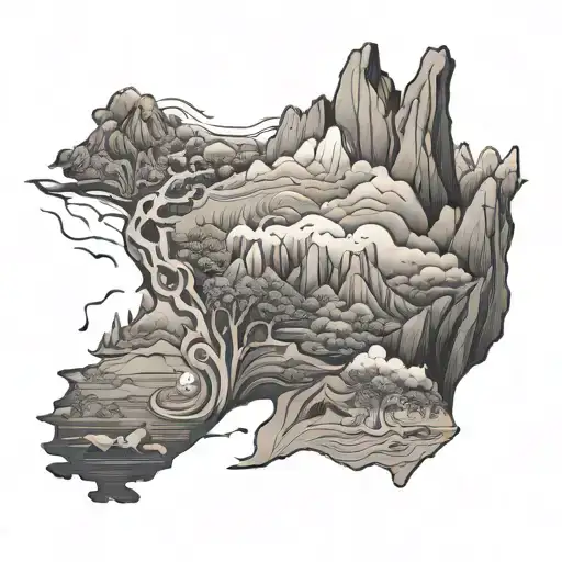 South America tattoo design idea