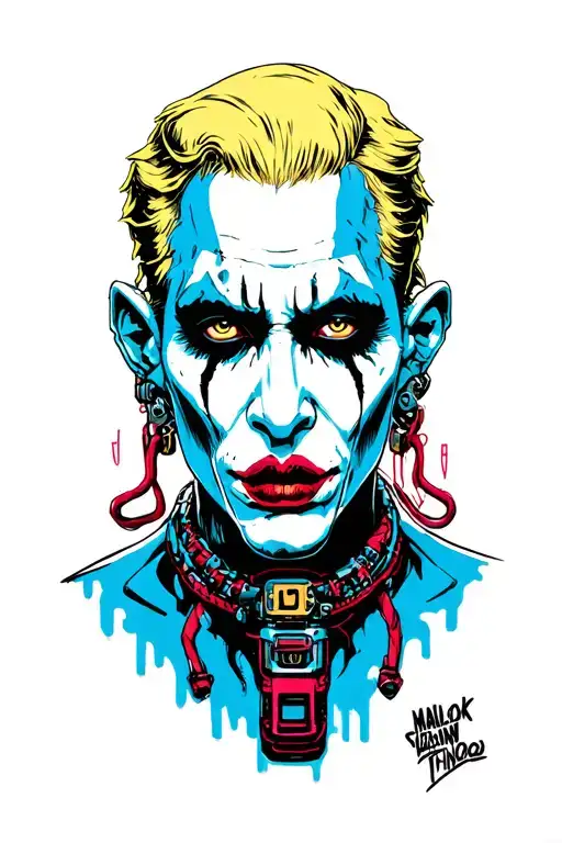Marilyn manson mechanical animals tattoo design idea
