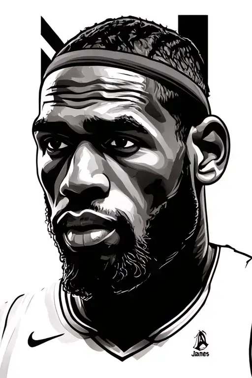 lebron james logo tattoo design idea