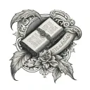 bible scripture tattoo design idea