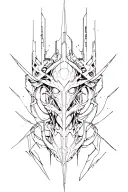 cyber sigilism tattoo design idea