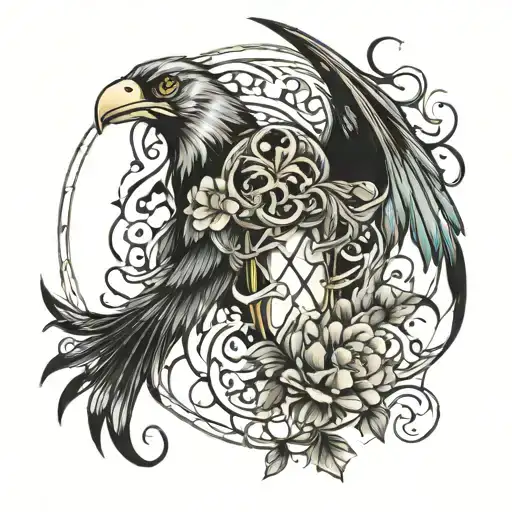 dark past, breaking free, new life tattoo design idea