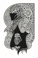 star wars, villain, tribal pattern tattoo design idea