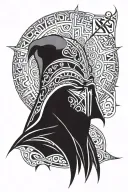 star wars, villain, tribal pattern tattoo design idea