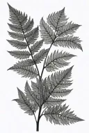 fern leaf tattoo design idea