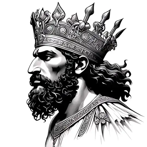 the great cyrus the king of persia tattoo design idea