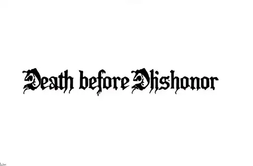 "Death before dishonor skulls " tattoo design idea