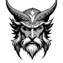 Odin Face tattoo design idea