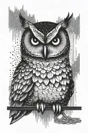 blade runner owl tattoo design idea