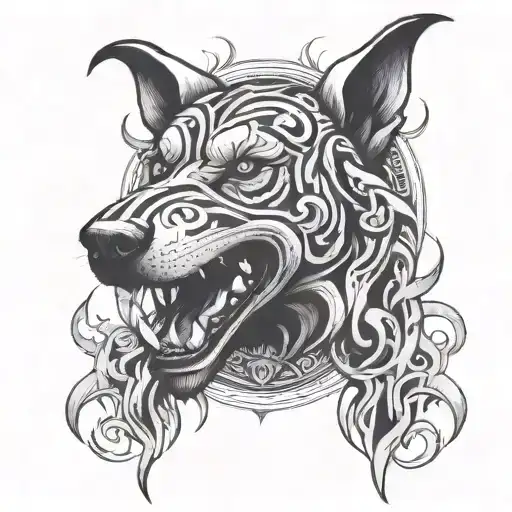 Hell Hound tattoo design idea