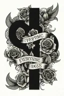 words: everything passes tattoo design idea