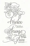 3 kids name tattoo design idea