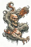 Hell scene tattoo tattoo design idea
