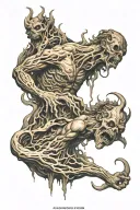 Hell scene tattoo tattoo design idea