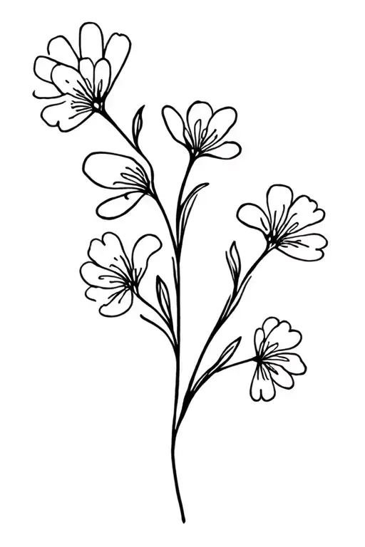 alyssum flower intertwined tattoo design idea