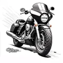 harley davidson road glide tattoo design idea