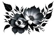negative space cross cover up tattoo design idea