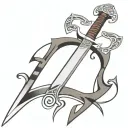 Celtic sword tattoo design idea