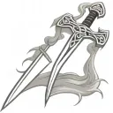 Celtic sword tattoo design idea