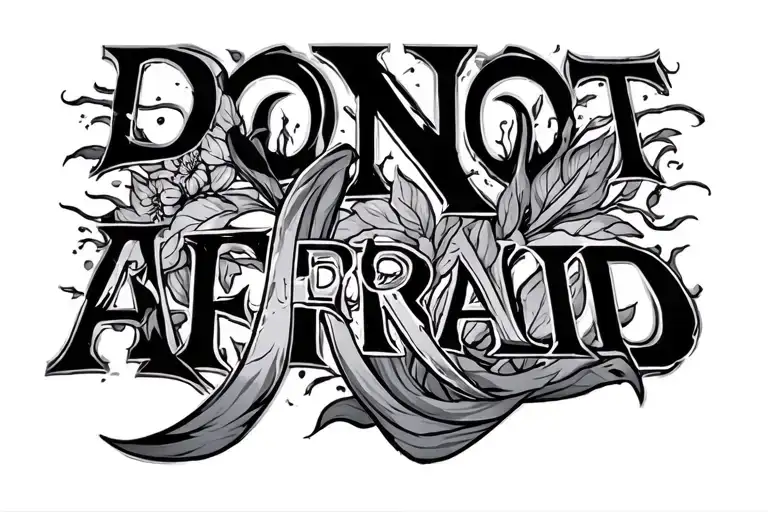 Do not be afraid tattoo design idea