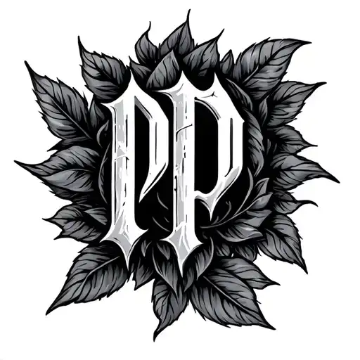 the letters PP  tattoo design idea