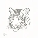 Tiger face tattoo design idea