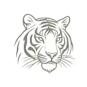 Tiger face tattoo design idea