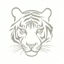 Tiger face tattoo design idea