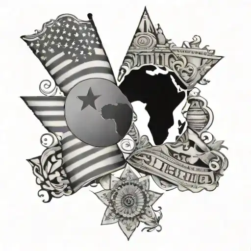 usa and india long distance relationship   tattoo design idea