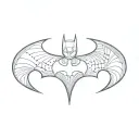 batman symbol tattoo design idea