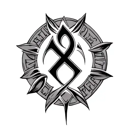 futhark rune symbolizing strength tattoo design idea