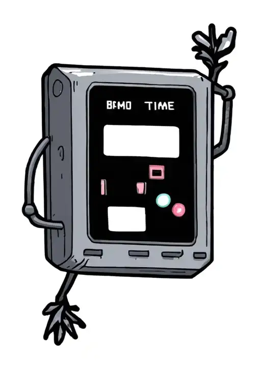 Bmo adventure time minimalist tattoo tattoo design idea