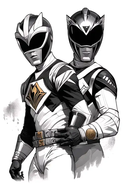 realistic power rangers tattoo design idea