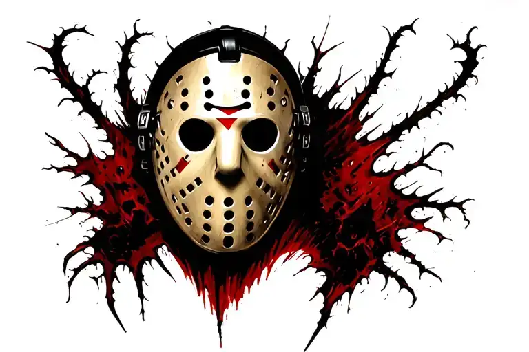 Jason voorhei's hockey mask tattoo design idea