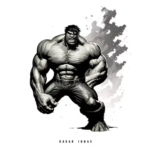 Hulk tattoo design idea
